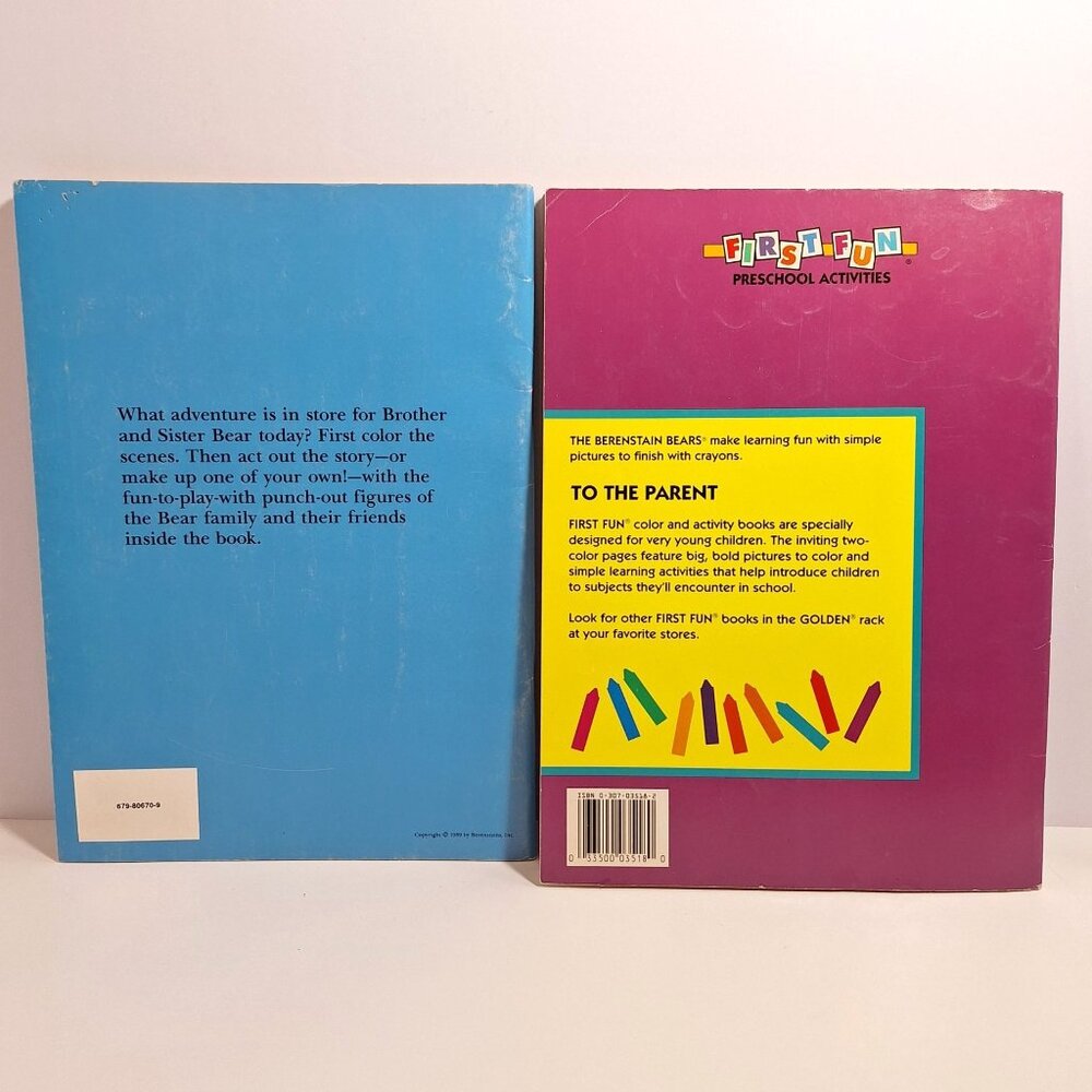 Berenstain Bears Mini-Boxes To Color Bigpaw Punch-Out Finish Picture Vintage - Picture 7 of 15